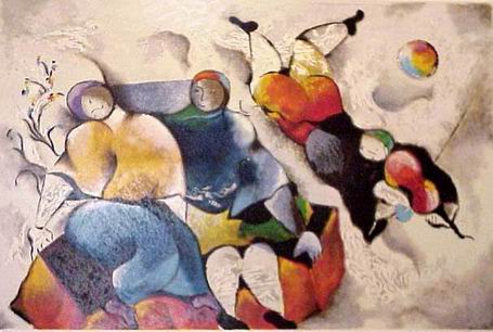 Musician oil painting