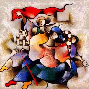 Musician oil painting