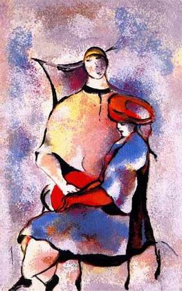 Musician oil painting