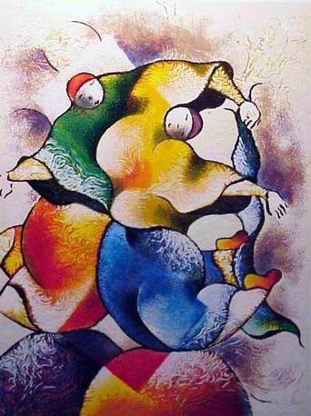 Musician oil painting