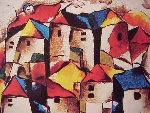 Musician oil painting