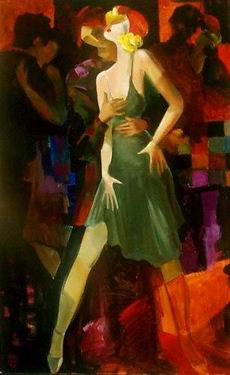 Musician oil painting