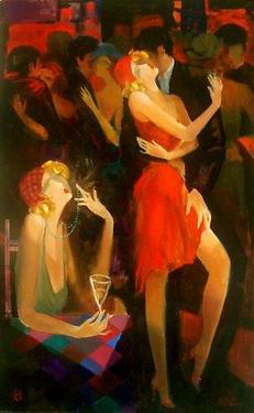 Musician oil painting