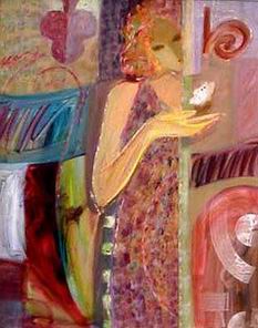 Musician oil painting