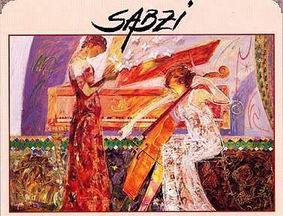 Musician oil painting