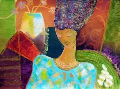 Musician oil painting