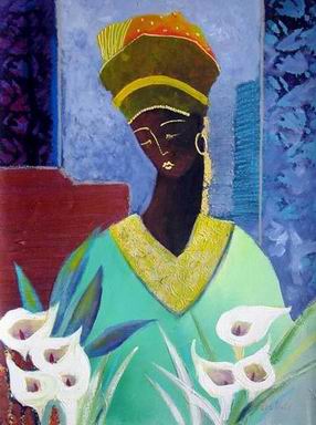 Musician oil painting