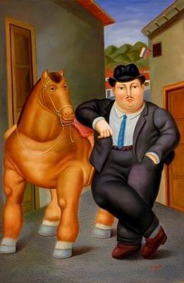 Botero oil painting