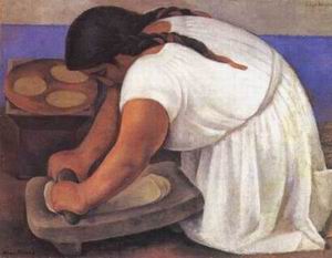 Diego Rivera oil painting