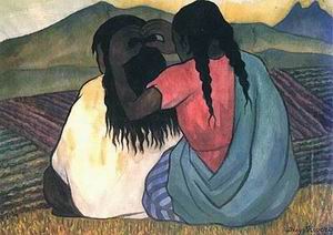 Diego Rivera oil painting