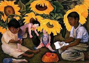 Diego Rivera oil painting