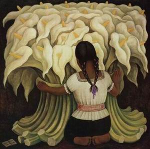Diego Rivera oil painting