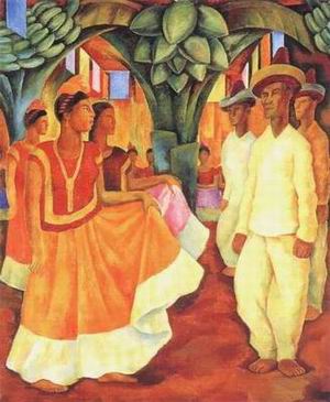 Diego Rivera oil painting