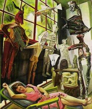 Diego Rivera oil painting