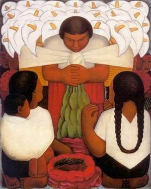 Diego Rivera oil painting