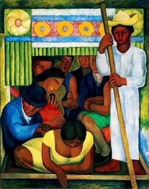 Diego Rivera oil painting