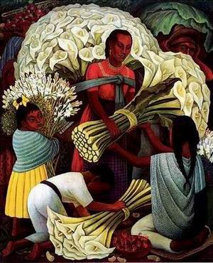 Diego Rivera oil painting