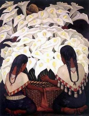 Diego Rivera oil painting