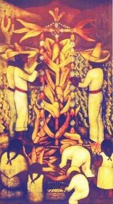 Diego Rivera oil painting