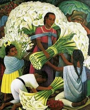 Diego Rivera oil painting