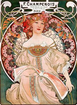 Mucha Alphonse oil painting