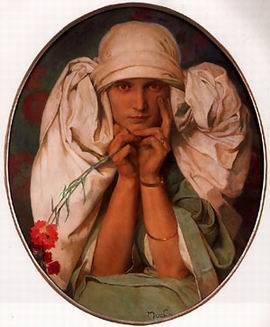 Mucha Alphonse oil painting