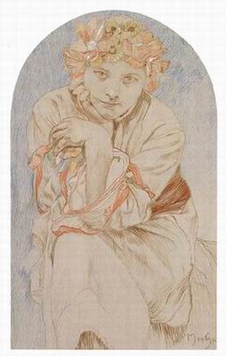 Mucha Alphonse oil painting