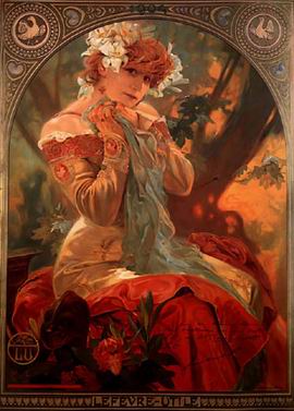 Mucha Alphonse oil painting