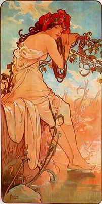 Mucha Alphonse oil painting