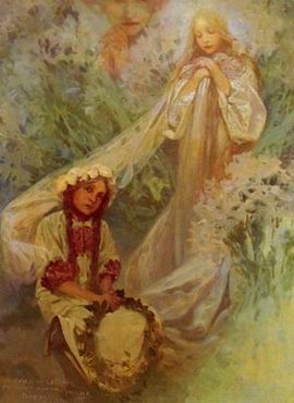 Mucha Alphonse oil painting