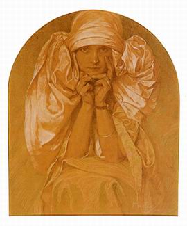 Mucha Alphonse oil painting