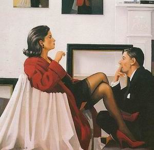 Vettriano oil painting