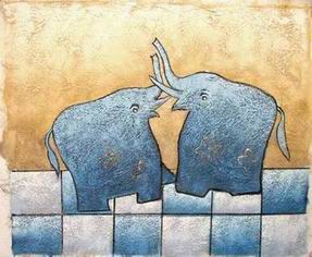 Abstract B oil painting