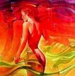 Abstract B oil painting