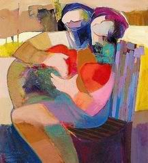 Abstract B oil painting