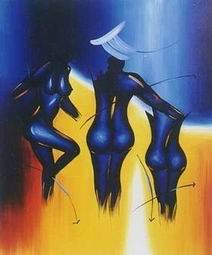 Abstract B oil painting