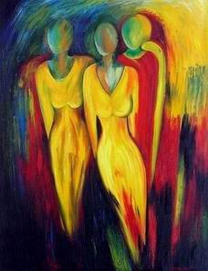 Abstract B oil painting