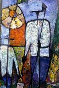 Abstract B oil painting