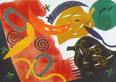 Abstract B oil painting