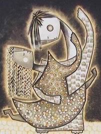 Abstract B oil painting