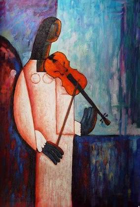 Abstract B oil painting