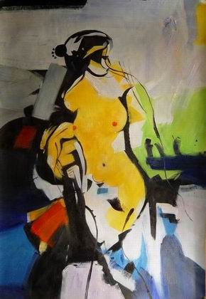 Abstract B oil painting