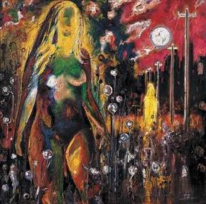 Abstract B oil painting