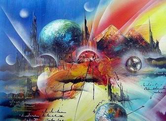 Abstract B oil painting