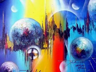 Abstract B oil painting