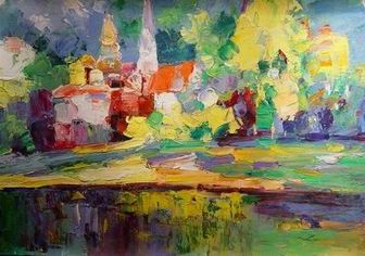 Abstract B oil painting