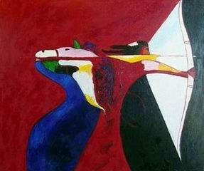 Abstract B oil painting