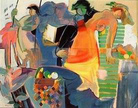 Abstract B oil painting