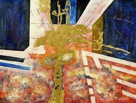 Abstract B oil painting