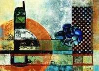 Abstract B oil painting